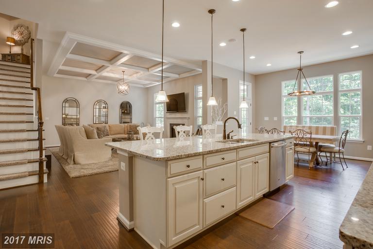 Kitchen with white cabinets