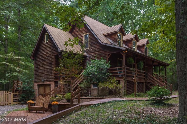 Cool wood house in the woods