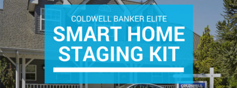Text saying "coldwell banker elite's Smart home staging kit"