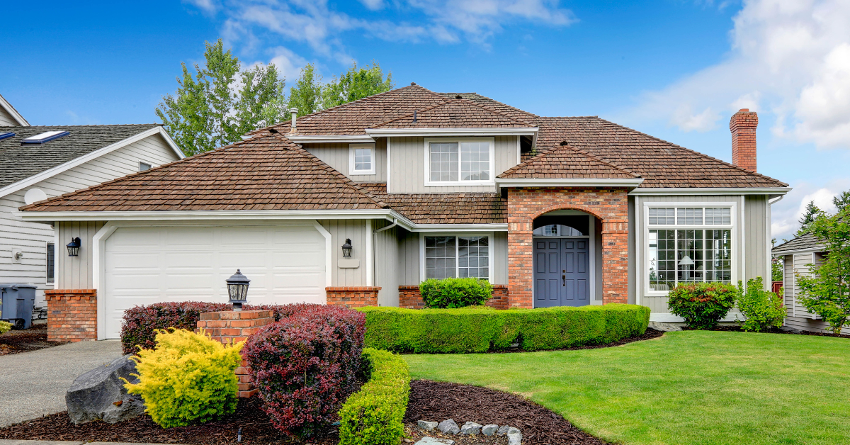 image of suburban house with great curb appeal